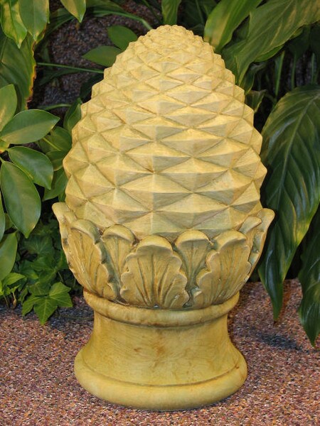 Cement Finial pineapple princess fruits symbol hospitality sculpture